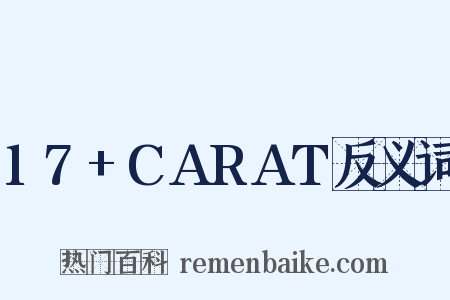 17+CARAT反义词是什么意思的图片